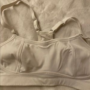 White Sports bra